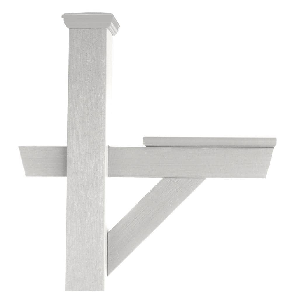 Highwood Hazleton Recycled Plastic Mailbox Post in White (3)