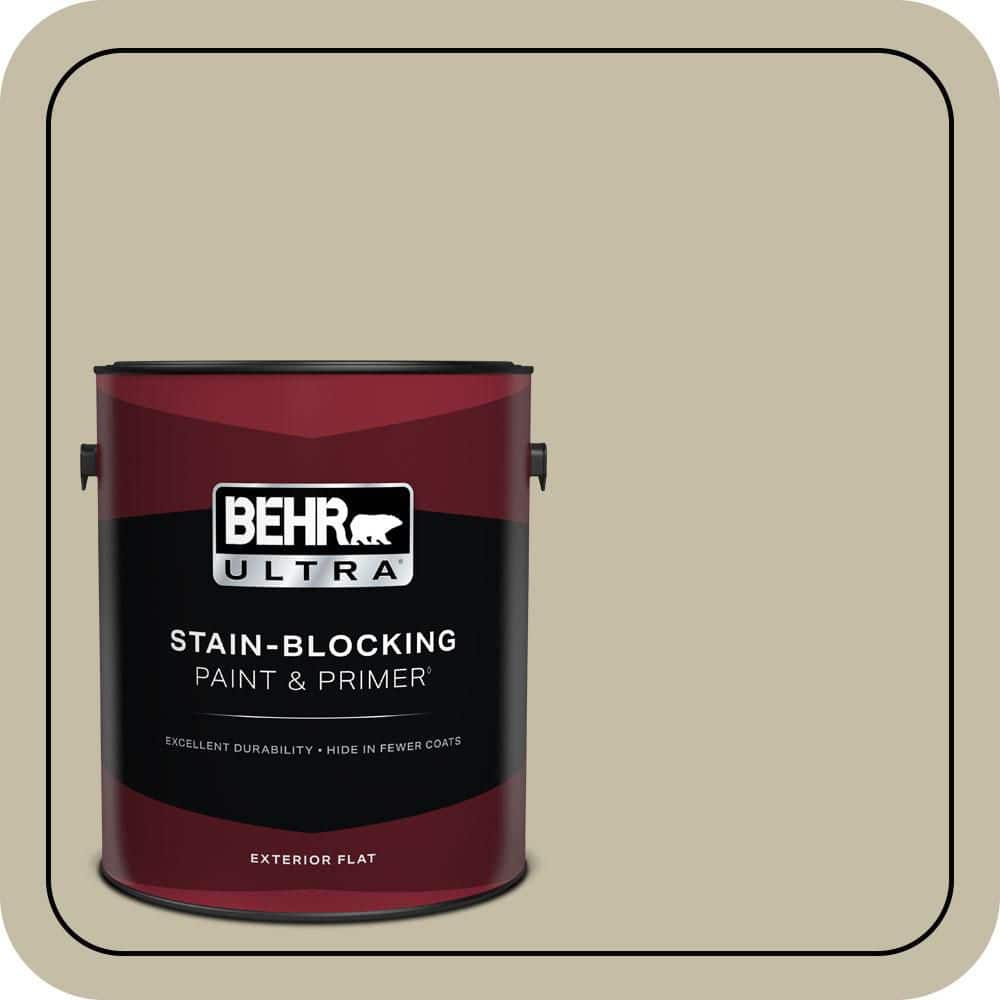 BEHR ULTRA 1 gal. #PPU8-18 Celery Powder Flat Exterior Paint & Primer