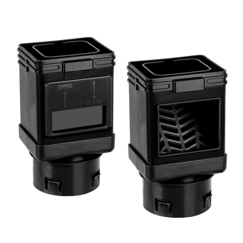 Angel Sar 2 Pcs Black Plastics Downspout Filter, Downspout Leaf Filter, Downspout Screen Filters (1)