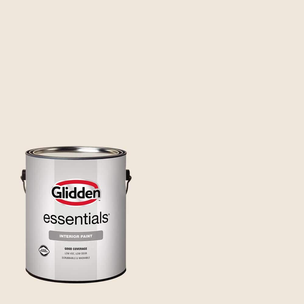 Glidden Essentials 1 gal. PPG1087-1 Madonna Lily Flat Interior Paint