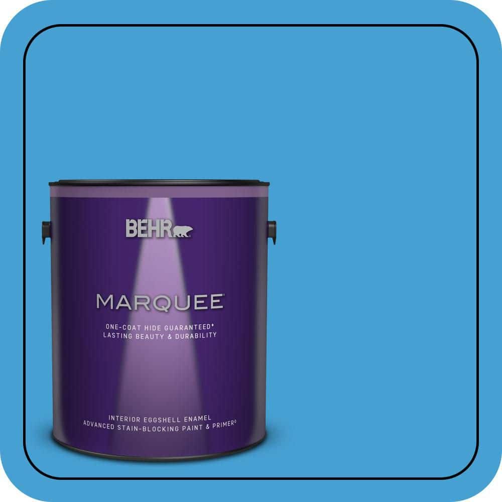 BEHR MARQUEE 1 gal. #P500-5 Peaceful River Eggshell Enamel Interior Paint & Primer