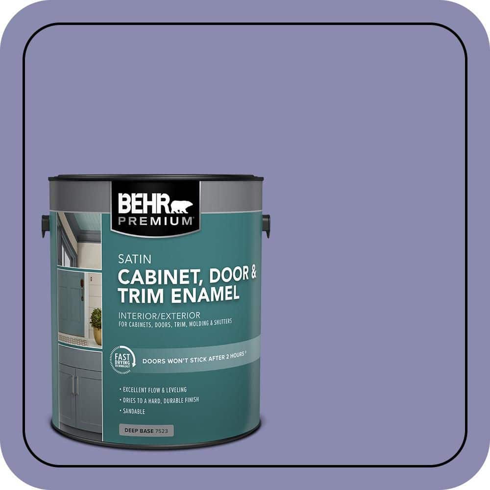 BEHR PREMIUM 1 gal. #M550-5 Violet Aura Satin Enamel Interior/Exterior Cabinet, Door & Trim Paint