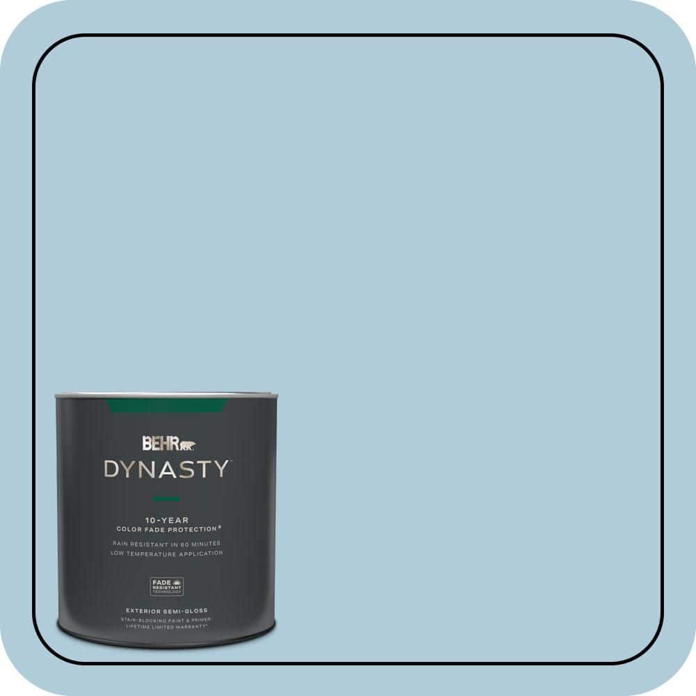BEHR DYNASTY 1 qt. #S500-2 Essex Blue Semi-Gloss Exterior Stain-Blocking Paint & Primer