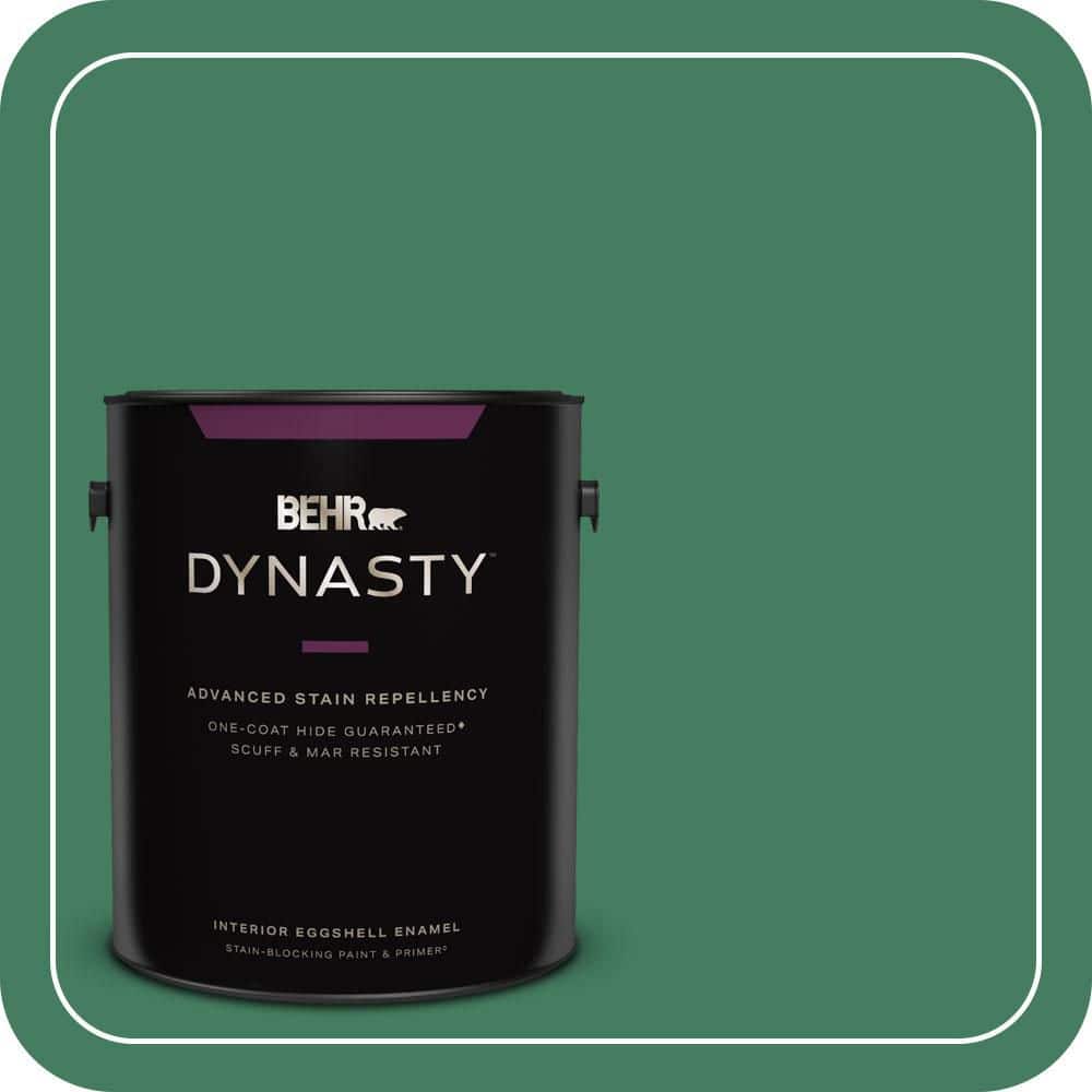 BEHR DYNASTY 1 gal. #470D-6 Greenbelt Eggshell Enamel Interior Stain-Blocking Paint & Primer
