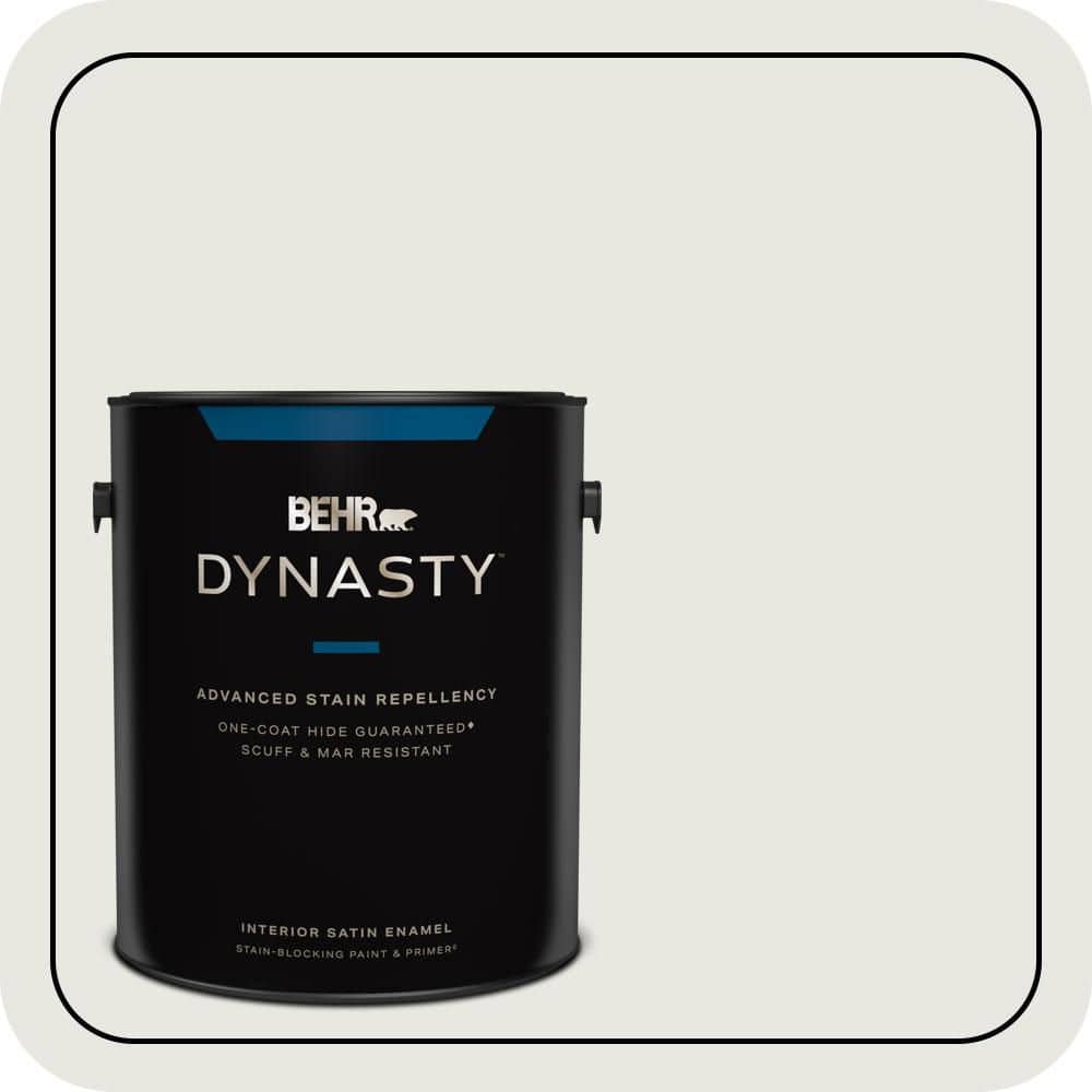 BEHR DYNASTY 1 gal. #PWN-64 Silver Dust Satin Enamel Interior Stain-Blocking Paint & Primer
