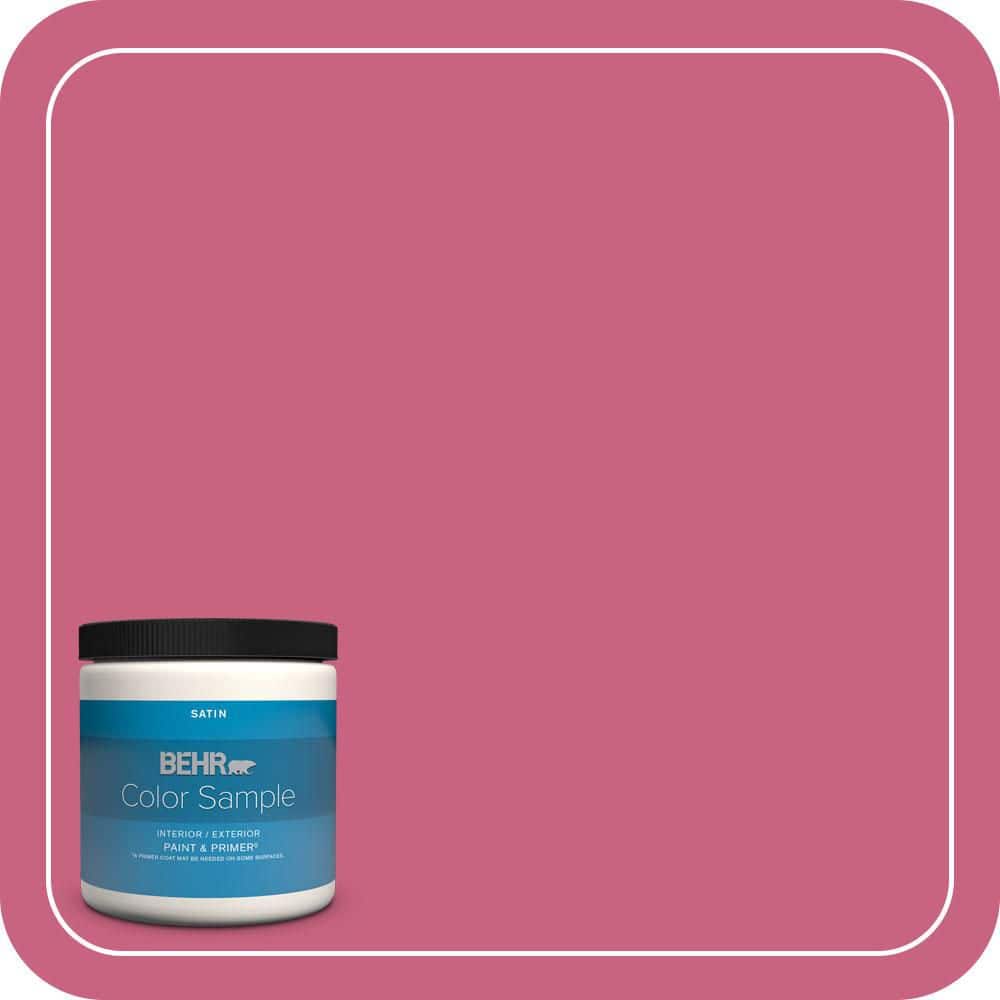 BEHR PREMIUM PLUS 8 oz. #P130-6 Ballerina Tutu Satin Enamel Interior/Exterior Paint & Primer Color Sample (1)