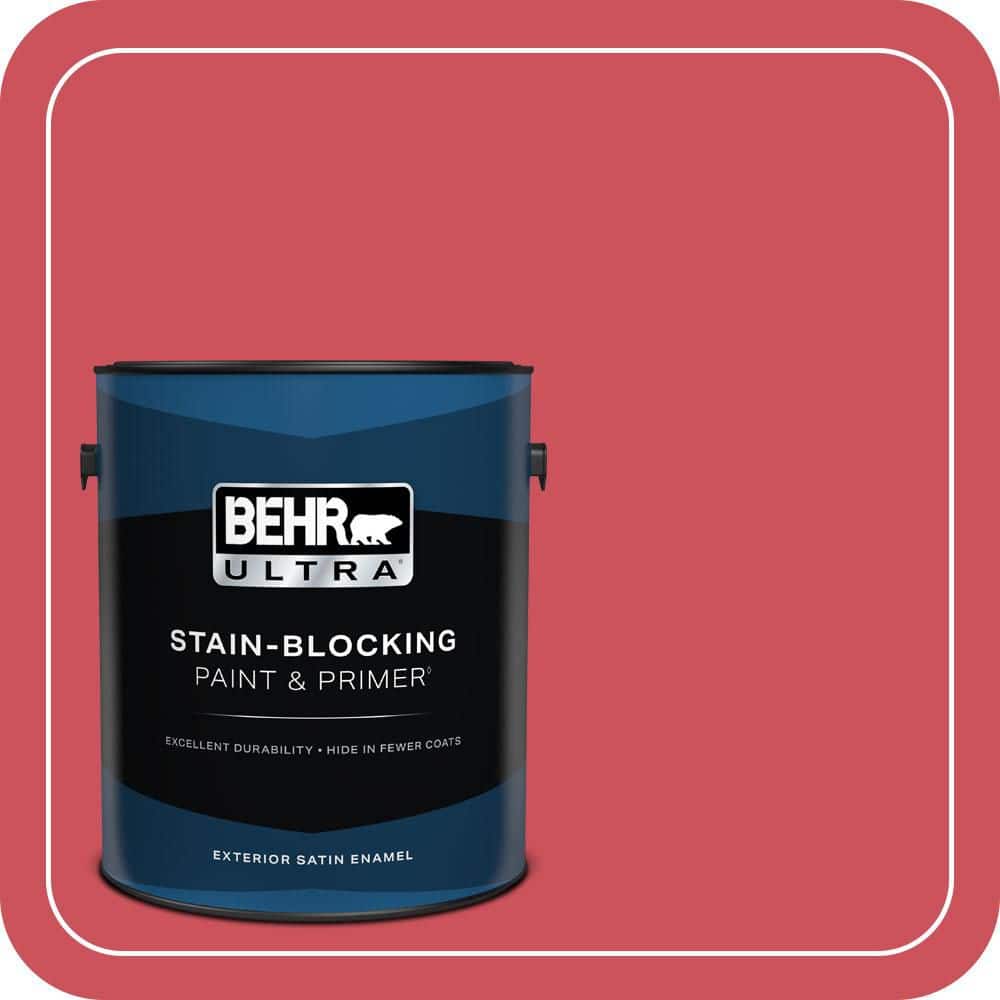 BEHR ULTRA 1 gal. #T15-14 Super Hero Satin Enamel Exterior Paint & Primer
