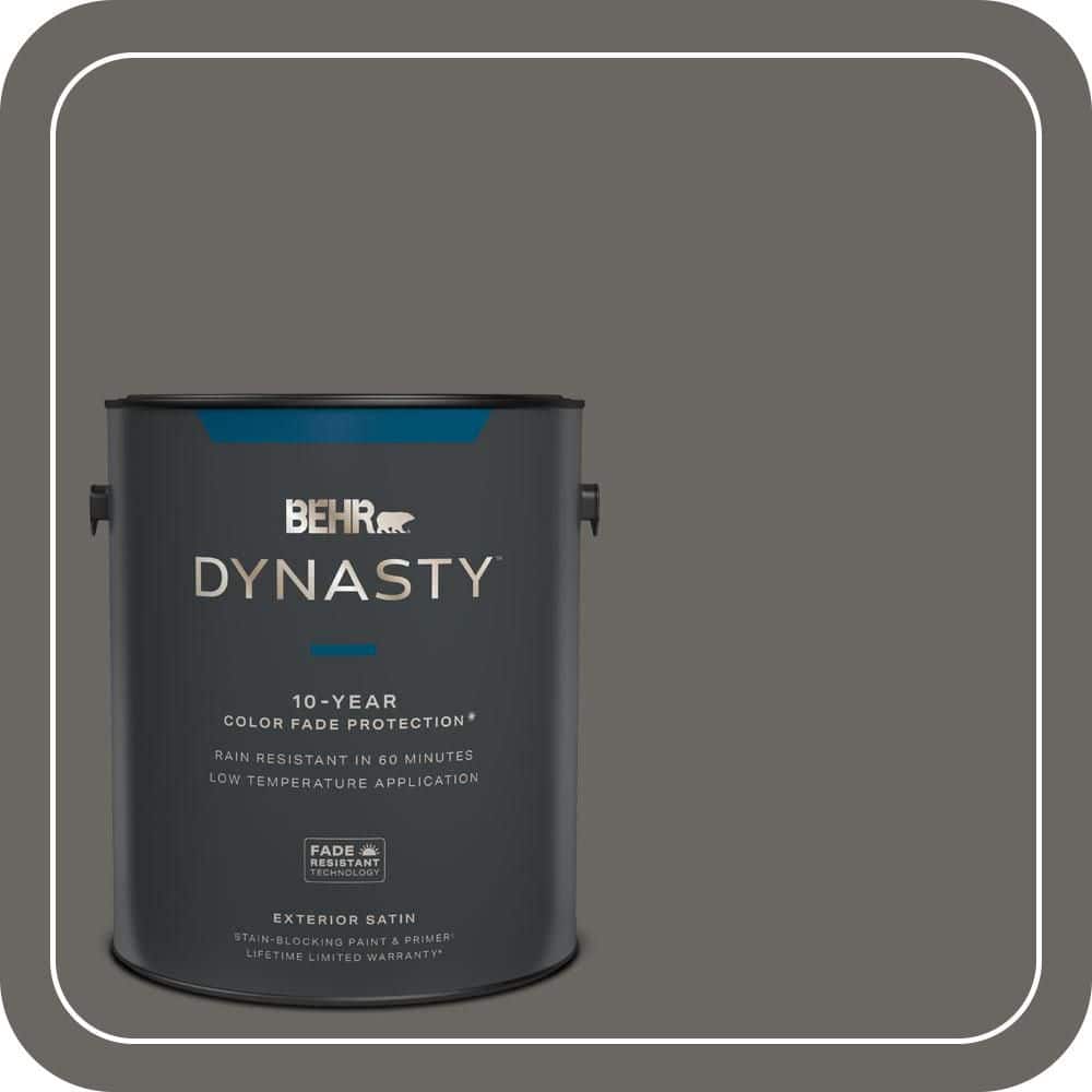 BEHR DYNASTY 1 gal. #PPU24-03 Chinchilla Satin Enamel Exterior Stain-Blocking Paint & Primer