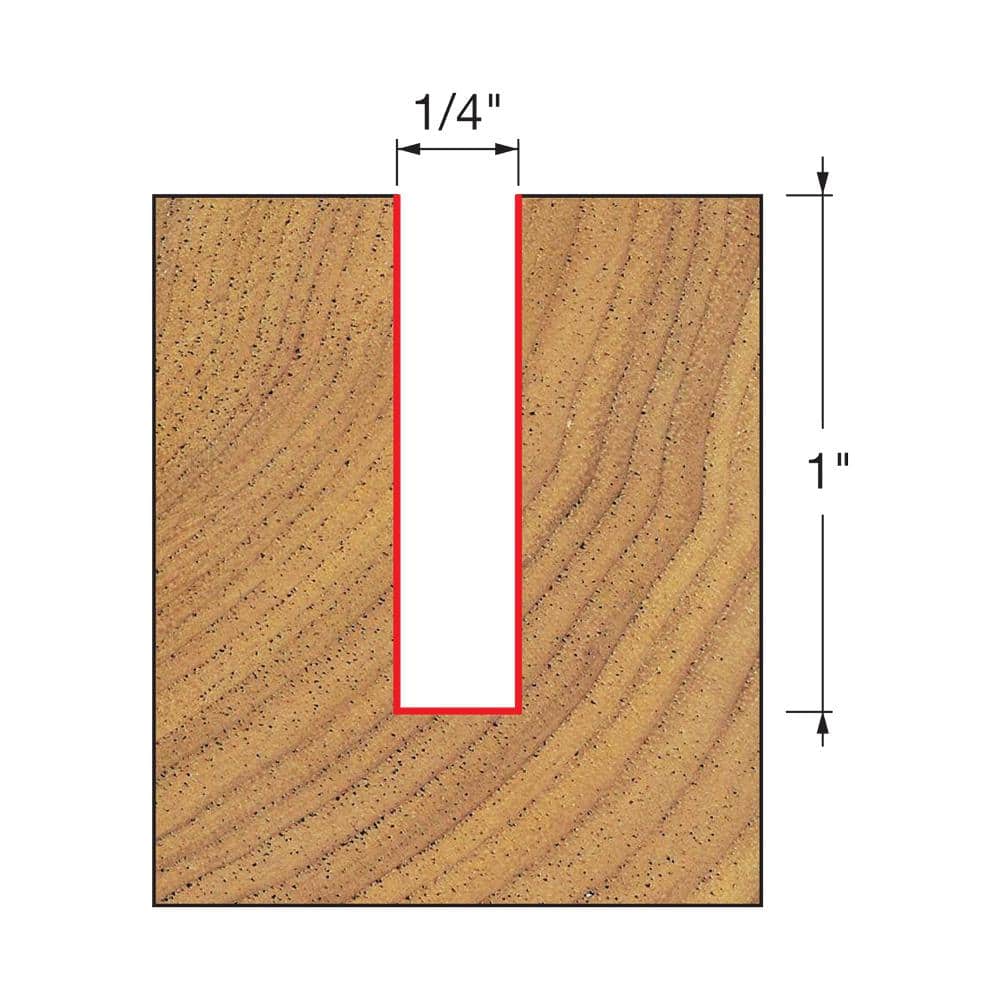 DIABLO 1/4 in. Two Flute Straight Bit (3)
