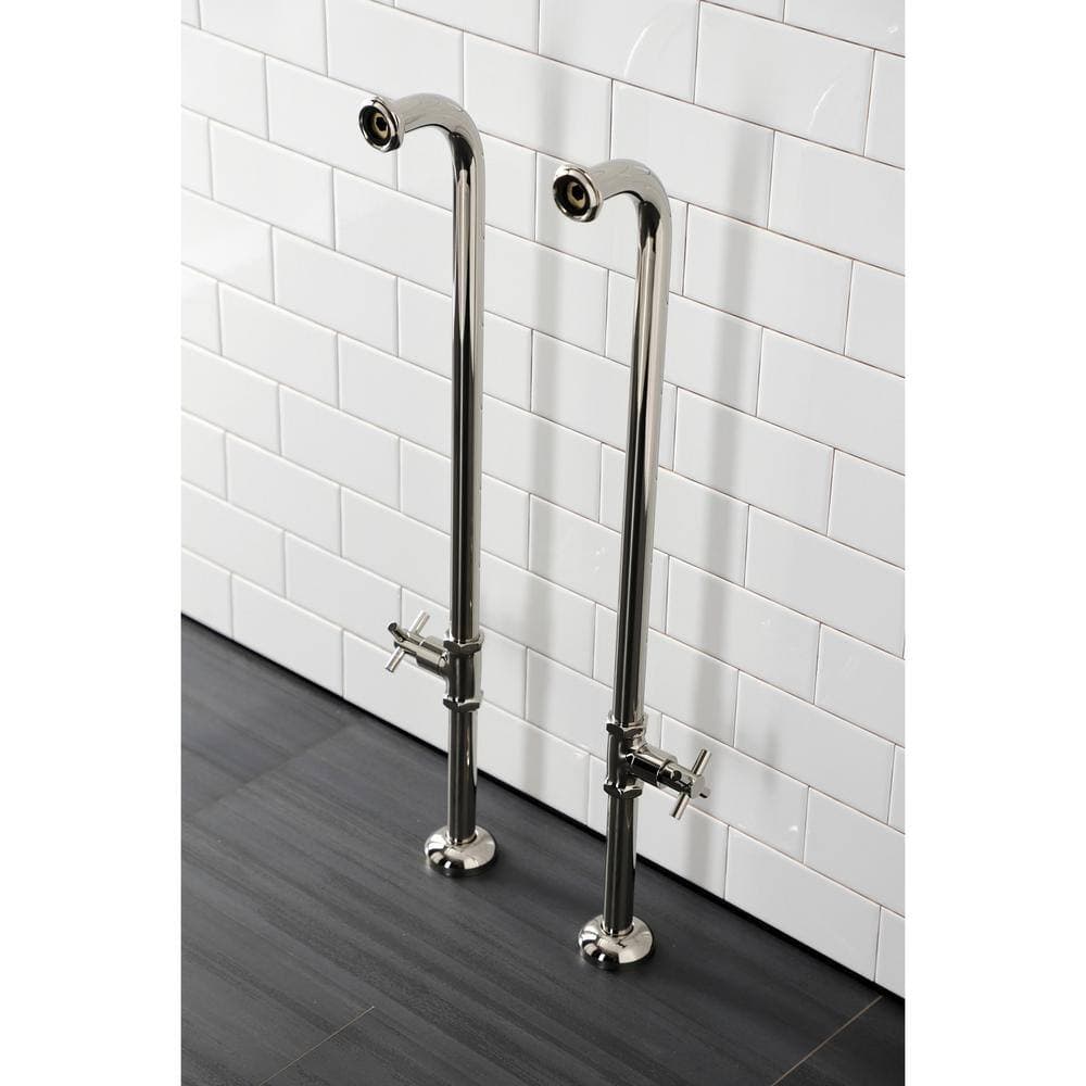 Kingston Brass Concord Freestanding Tub Supply Line, Polished Nickel (2)