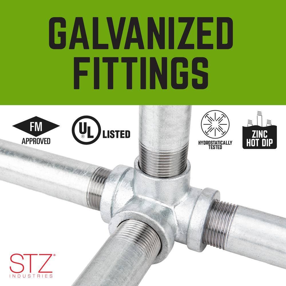 STZ 1/2 in. Galvanized Iron Square Cap (2)