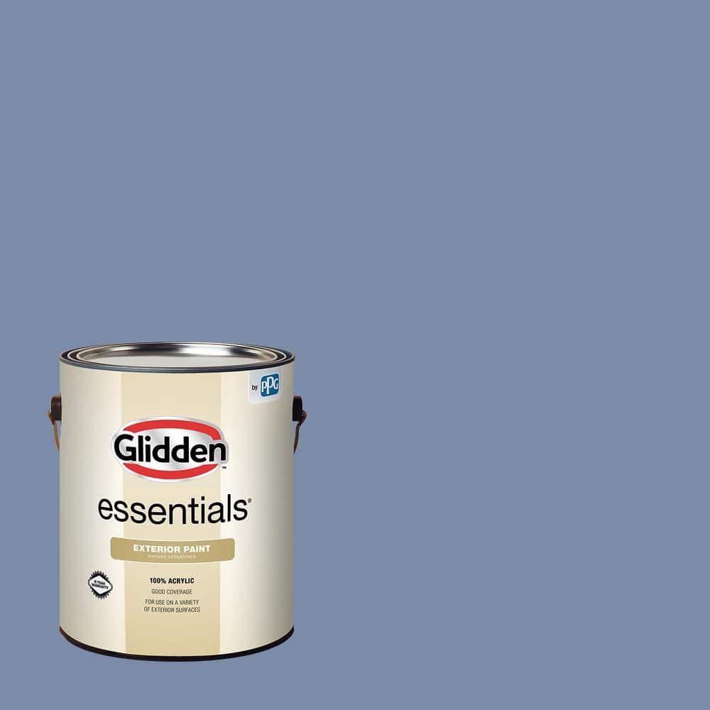 Glidden Essentials 1 gal. PPG1165-5 Evening Hush Satin Exterior Paint