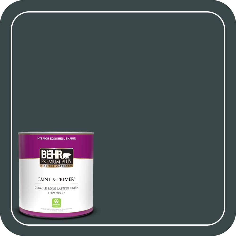 BEHR PREMIUM PLUS 1 qt. #T14-16 Arboretum Eggshell Enamel Low Odor Interior Paint & Primer