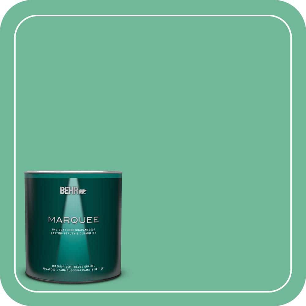 BEHR MARQUEE 1 qt. #MQ6-41 Farmers Market One-Coat Hide Semi-Gloss Enamel Interior Paint & Primer