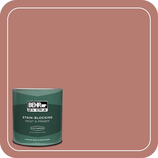 BEHR ULTRA 1 qt. #PPU2-10 Heirloom Extra Durable Semi-Gloss Enamel Interior Paint & Primer (2)