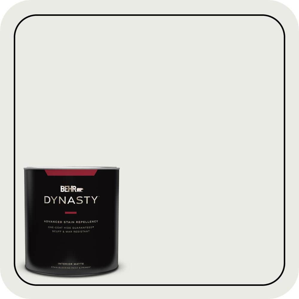 BEHR DYNASTY 1 qt. #PPU12-12 Gallery White Matte Interior Stain-Blocking Paint & Primer