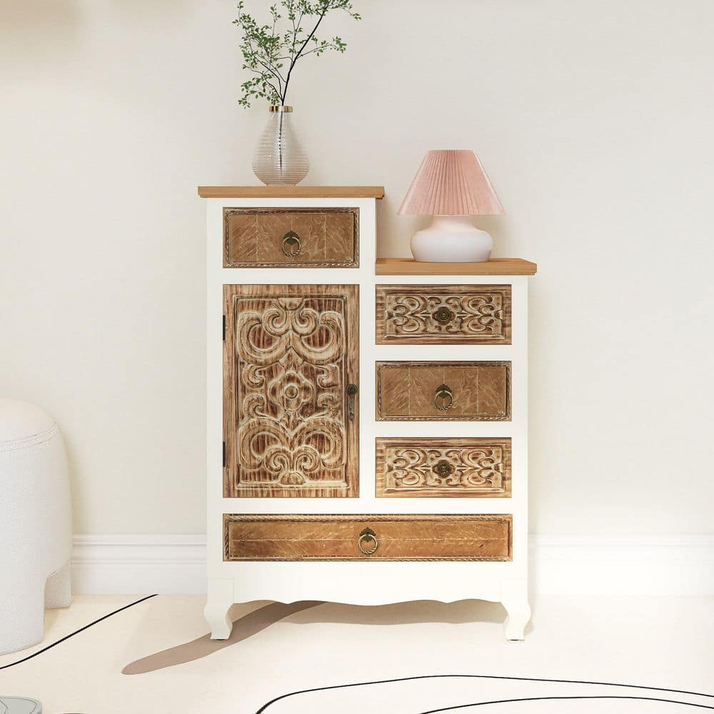 Boosicavelly 22 in. W x 12 in. D x 30 in. H Natural Brown Linen Cabinet (1)
