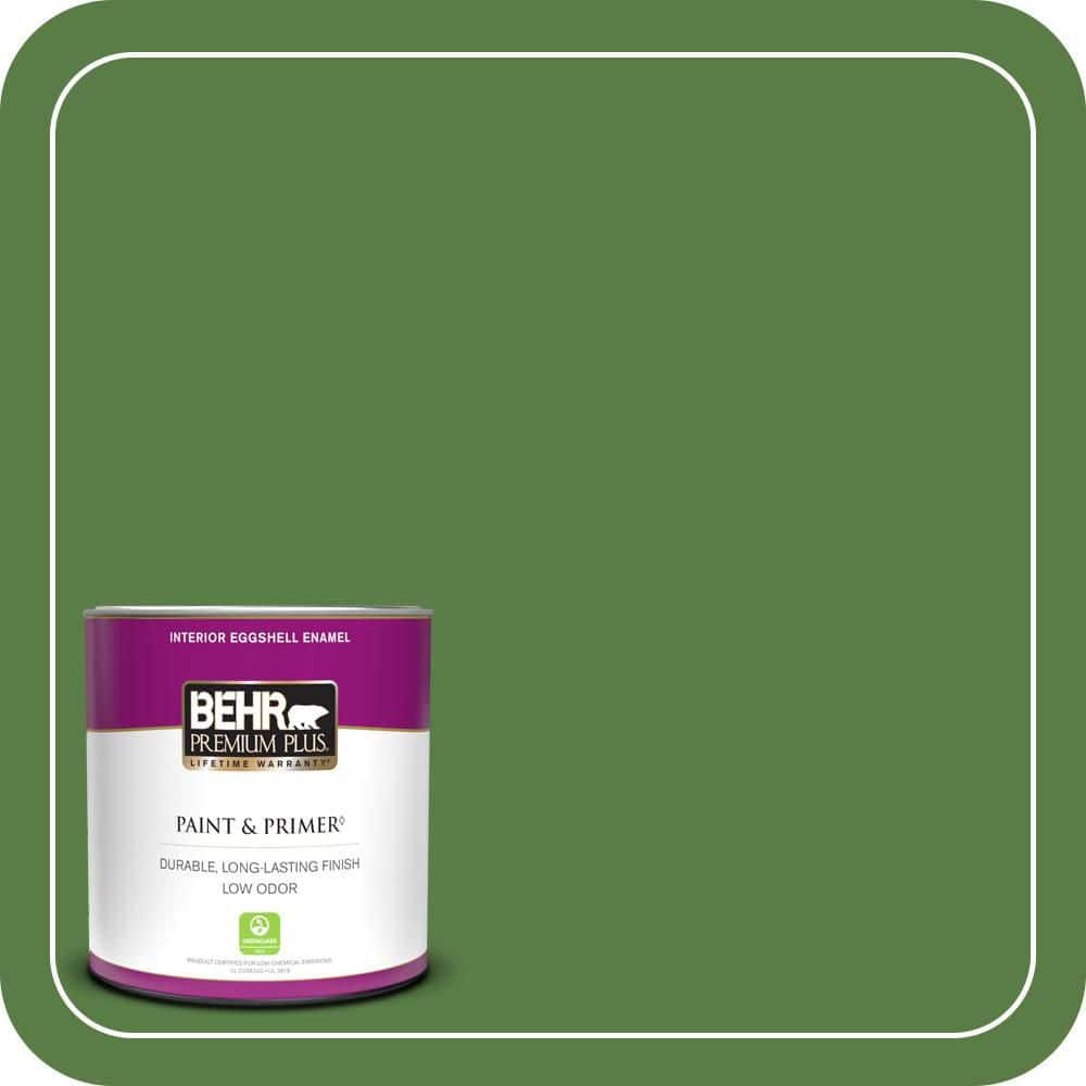 BEHR PREMIUM PLUS #S-H-430 Mossy Green Flat Low Odor & Primer (1)