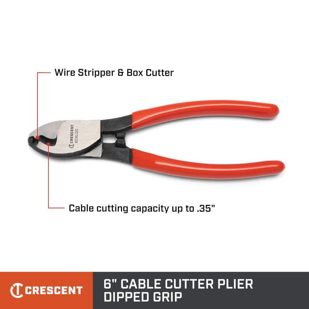 Crescent 6 in. Cable Cutting Pliers with Dipped Handle (2)
