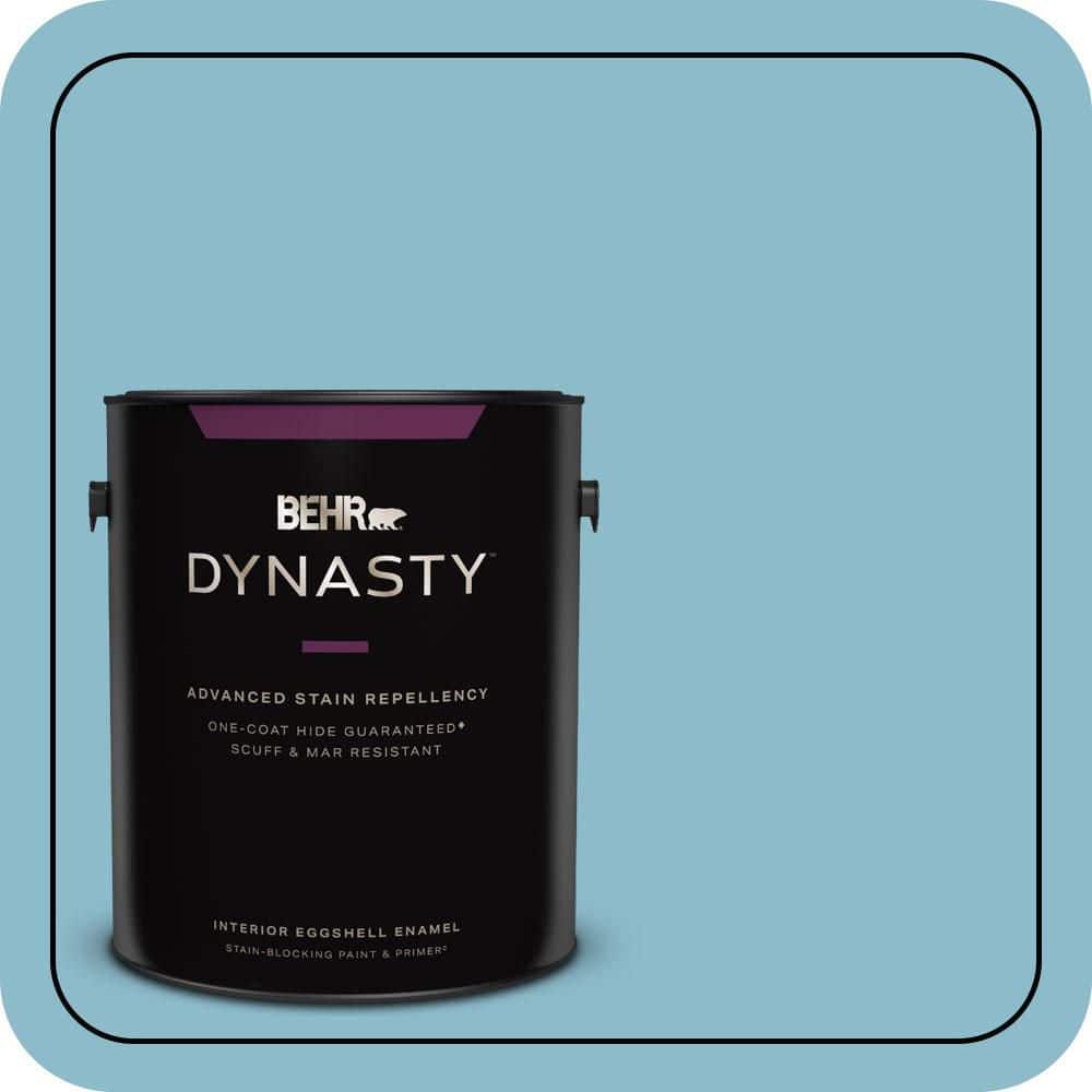 BEHR DYNASTY 1 gal. #S460-3 Blue Echo One-Coat Hide Eggshell Enamel Interior Stain-Blocking Paint & Primer