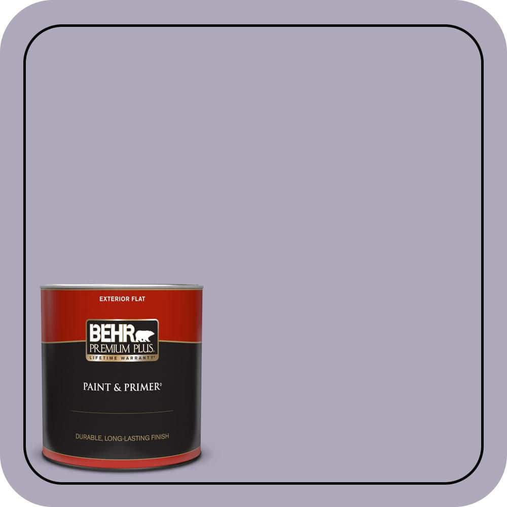 BEHR PREMIUM PLUS 1 qt. #650E-3 Plum Blossom Flat Exterior Paint & Primer