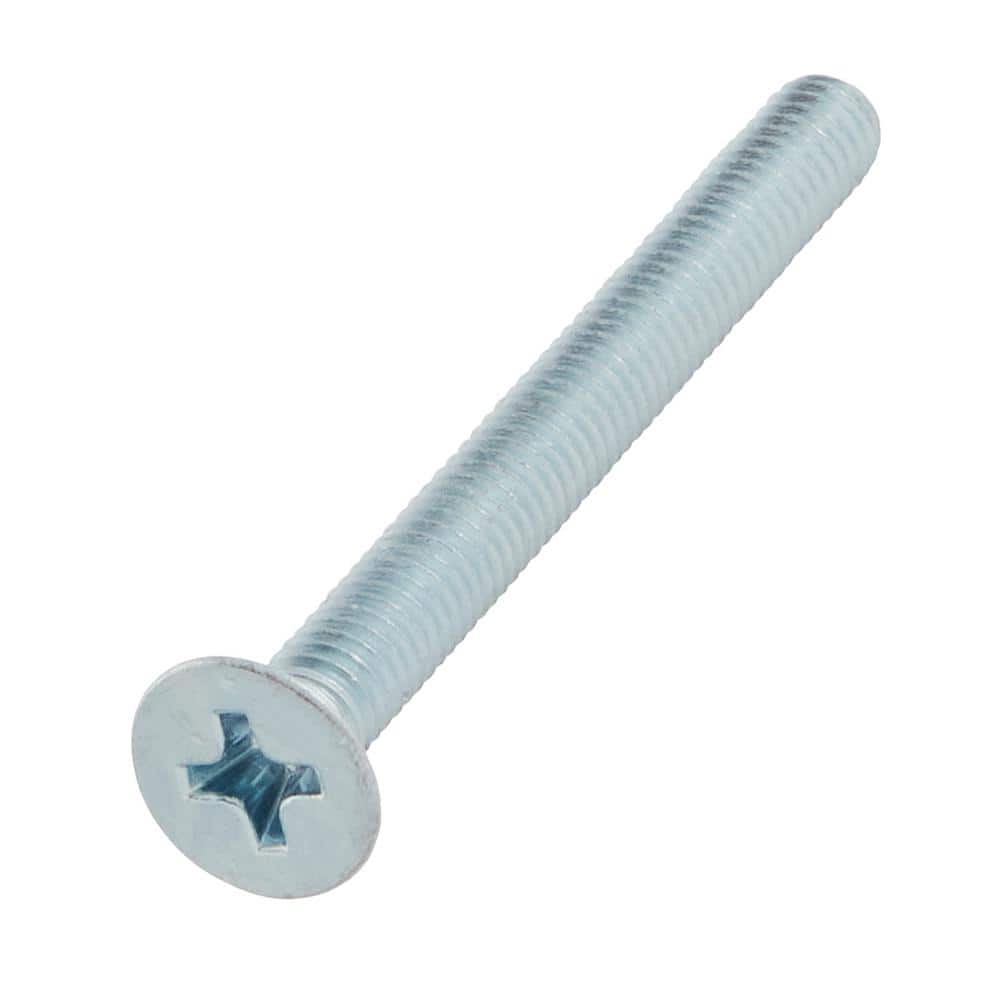 Everbilt M4-0.7x40mm Zinc Flat Head Phillips Drive Machine Screw 2-Pieces