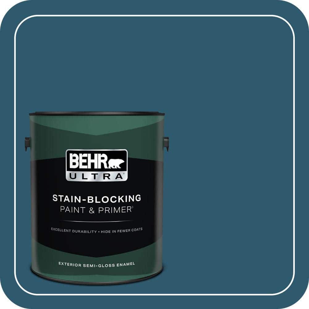 BEHR ULTRA 1 gal. #S-H-540 Quiet Storm Semi-Gloss Enamel Exterior Paint & Primer