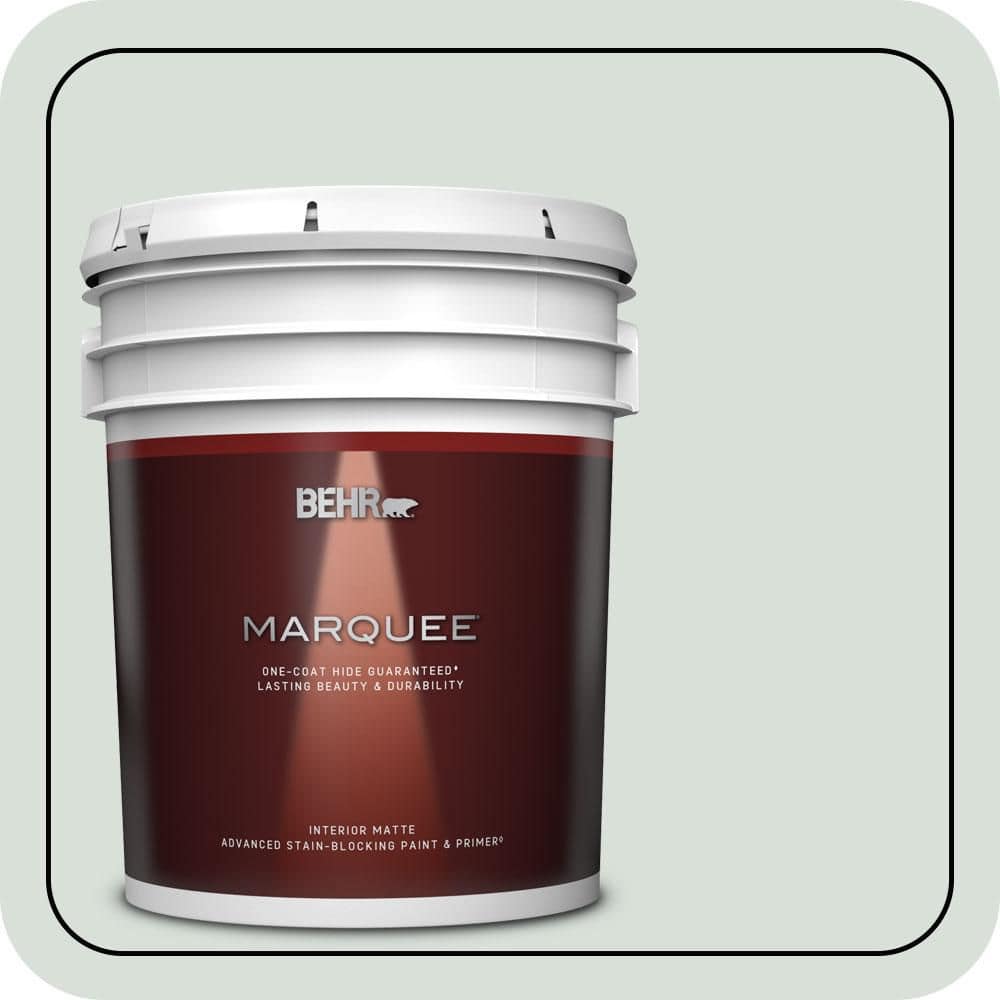 BEHR MARQUEE 5 gal. #N420-1 Juniper Breeze Matte Interior Paint & Primer
