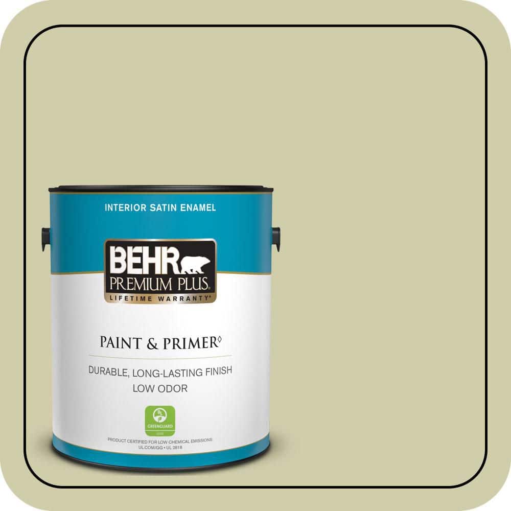 BEHR PREMIUM PLUS 1 gal. #S340-3 Hybrid Satin Enamel Low Odor Interior Paint & Primer