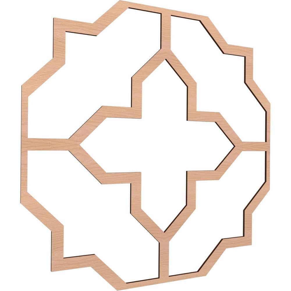 Ekena Millwork Large Laird Fretwork 3/8 in. x 6 ft. x 6 ft. Brown Wood Decorative Wall Paneling 1-Pack (2)