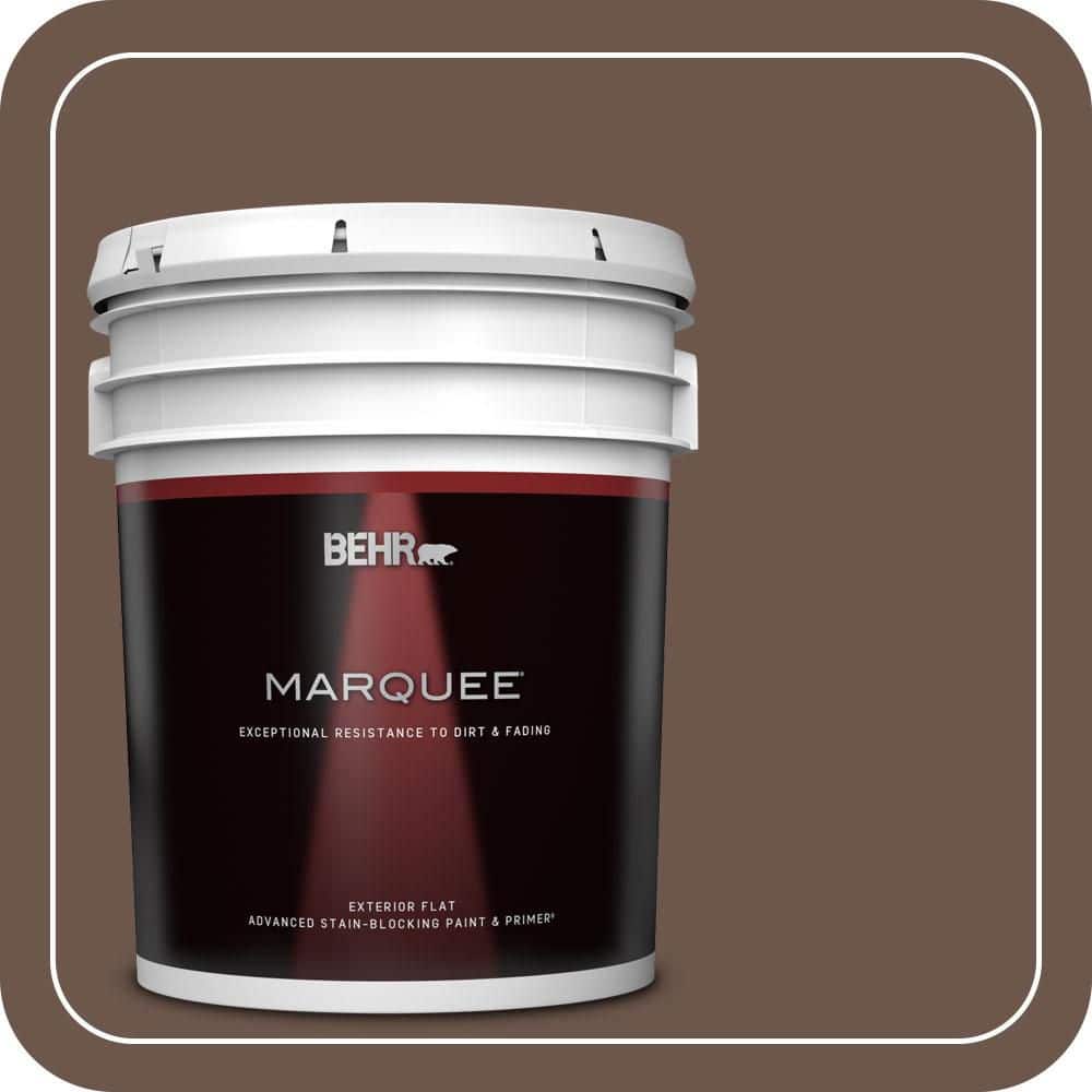 BEHR MARQUEE 5 gal. #N170-6 Natural Bark Flat Exterior Paint & Primer