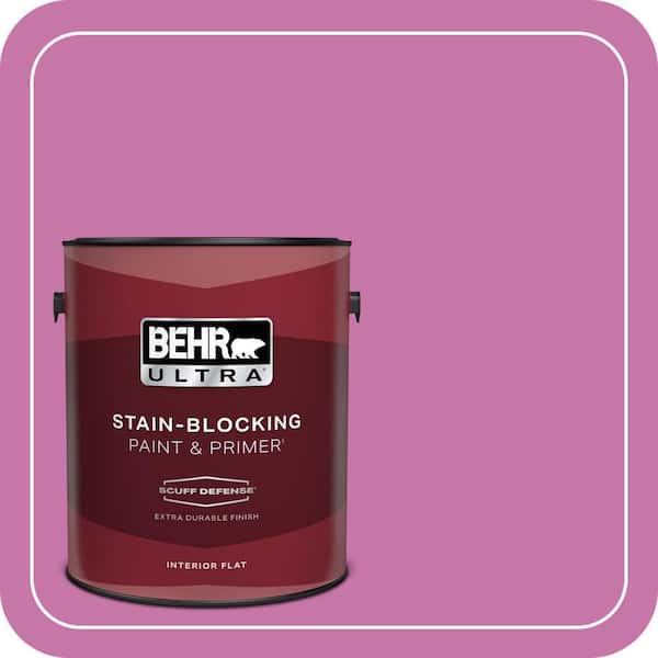 BEHR ULTRA 1 gal. #680B-5 Strawberry Freeze Extra Durable Flat Interior Paint & Primer (2)