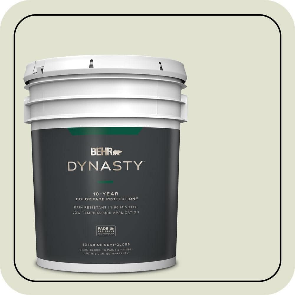 BEHR DYNASTY 5 gal. #S370-1 Positive Energy Semi-Gloss Exterior Stain-Blocking Paint & Primer