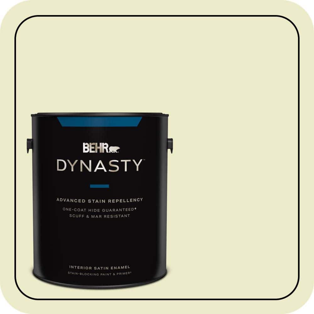 BEHR DYNASTY 1 gal. #P360-2 Iced Green Apple Satin Enamel Interior Stain-Blocking Paint and Primer