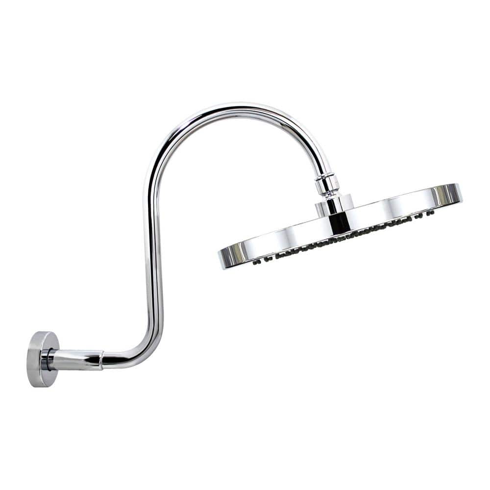 MODONA 1-Spray 10 in. Single Wall MountHigh Pressure Fixed Shower Head in Polished Chrome (3)