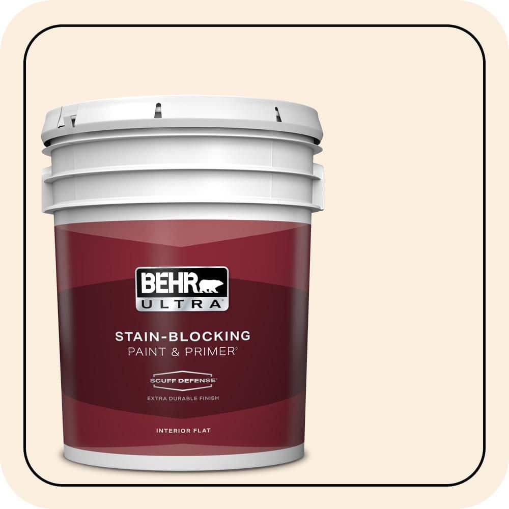BEHR ULTRA 5 gal. #PWN-24 Soft Gossamer Extra-Durable Flat Interior Paint & Primer