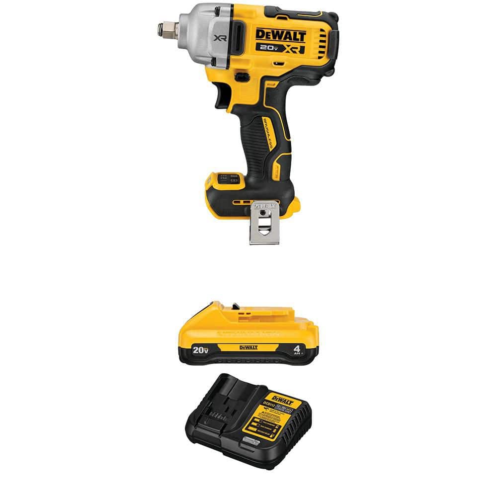 DEWALT 20V MAX XR Lithium-Ion Cordless 1/2 in. Impact Wrench with 20V MAX Compact 4.0Ah Battery and 12V to 20V MAX Charger (1)