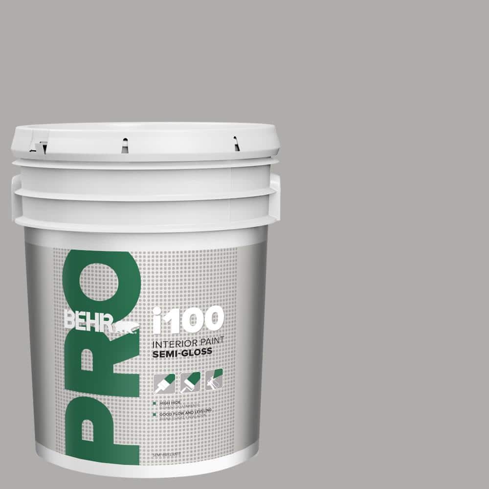 BEHR PRO 5 gal. #N520-3 Flannel Gray Semi-Gloss Interior Paint (1)