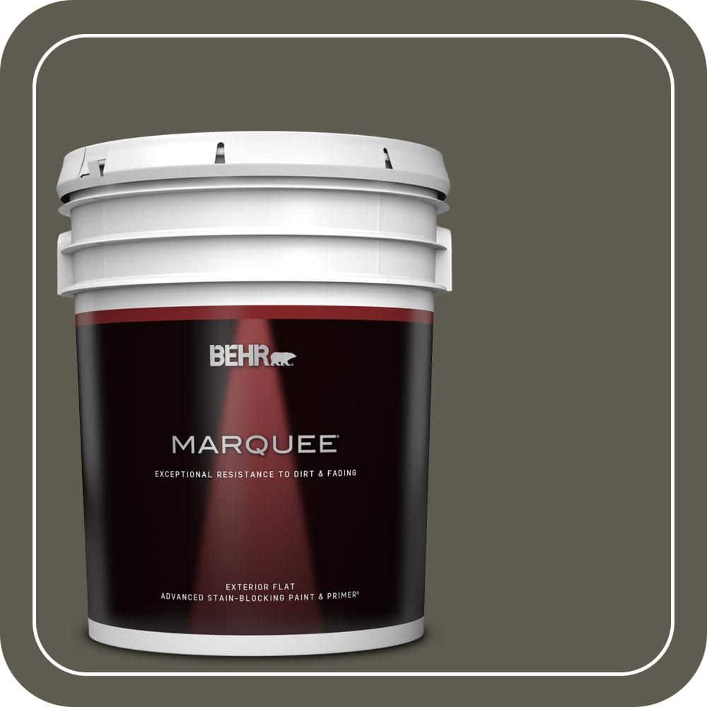 BEHR MARQUEE 5 gal. #N370-7 Night Mission Flat Exterior Paint & Primer