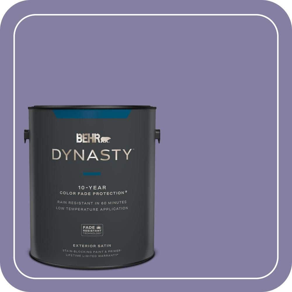 BEHR DYNASTY 1 gal. #640D-6 Chinese Violet Satin Enamel Exterior Stain-Blocking Paint & Primer
