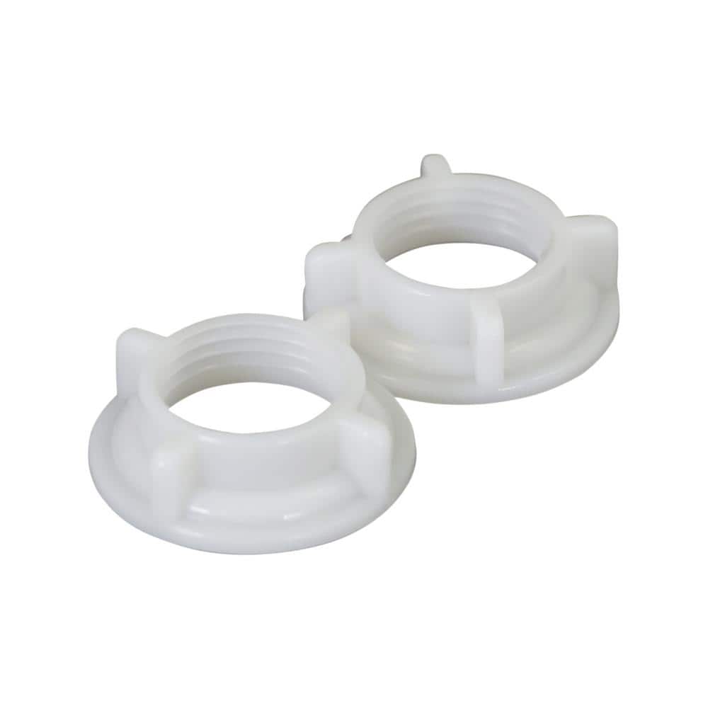 The Plumber's Choice 85 in. White ABS Plastic Valve Nut Fittings for Supply Outlet Box 2-Pack (2)