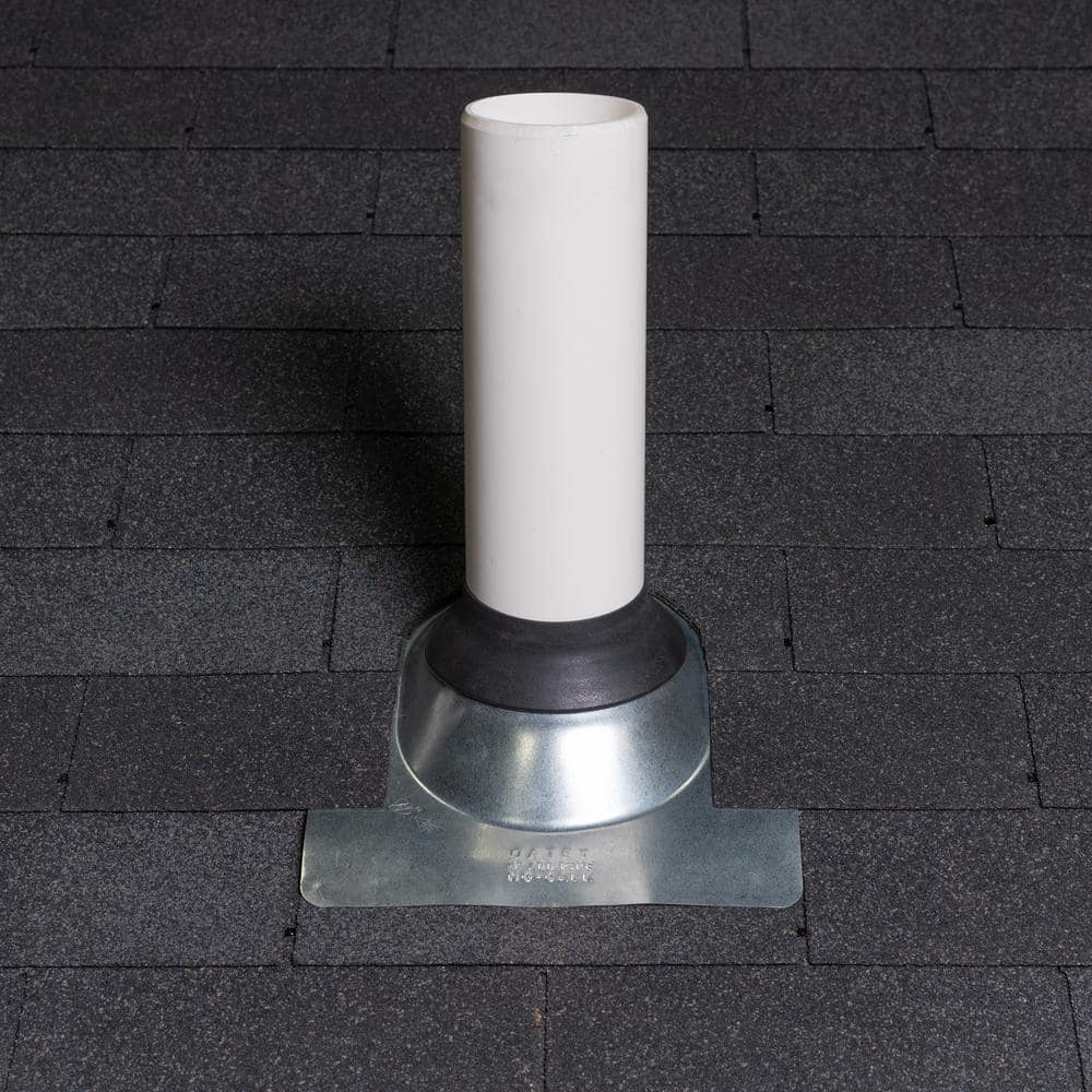 Oatey No-Calk 12 in. x 15 in. Galvanized Steel Vent Pipe Roof Flashing with 4 in. Diameter (2)