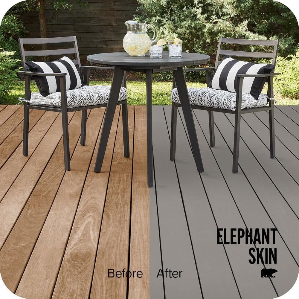 BEHR PREMIUM 1 qt. #PPU18-16 Elephant Skin Solid Color Waterproofing Exterior Wood Stain and Sealer (2)