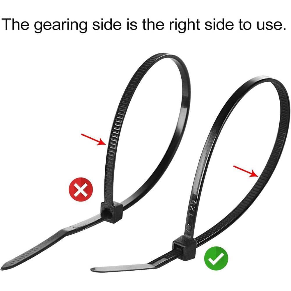 Yichuhaoxi Strong Back-Glue 3/4 in. Cable Zip Tie Mounts, UV-Protected Black, 100-Pack with Screws for Outdoor Wire Clips Organizer (3)
