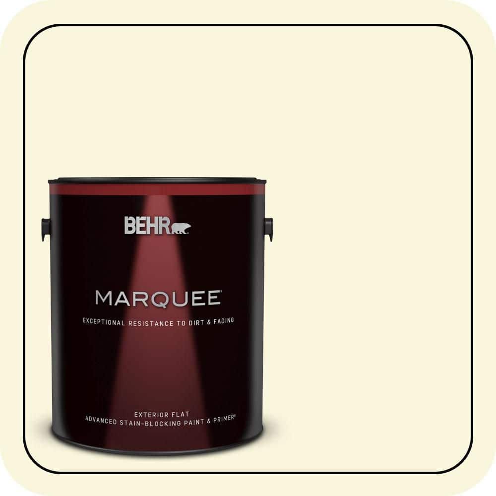 BEHR MARQUEE 1 gal. #W-B-420 White Hydrangea Flat Exterior Paint & Primer