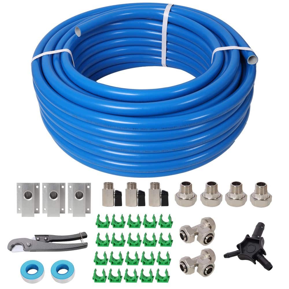 WRIGHTMASTER 3/4 Inch Tubing Industrial Compressed Air Piping System, 100 Feet Length, High Quality PEX-AL-PEX Tubing, Blue Tubing (2)