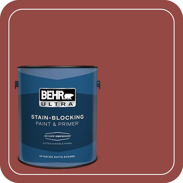 BEHR PREMIUM PLUS #HDC-FL14-4 Cranberry Zing Enamel Low Odor & Primer (2)