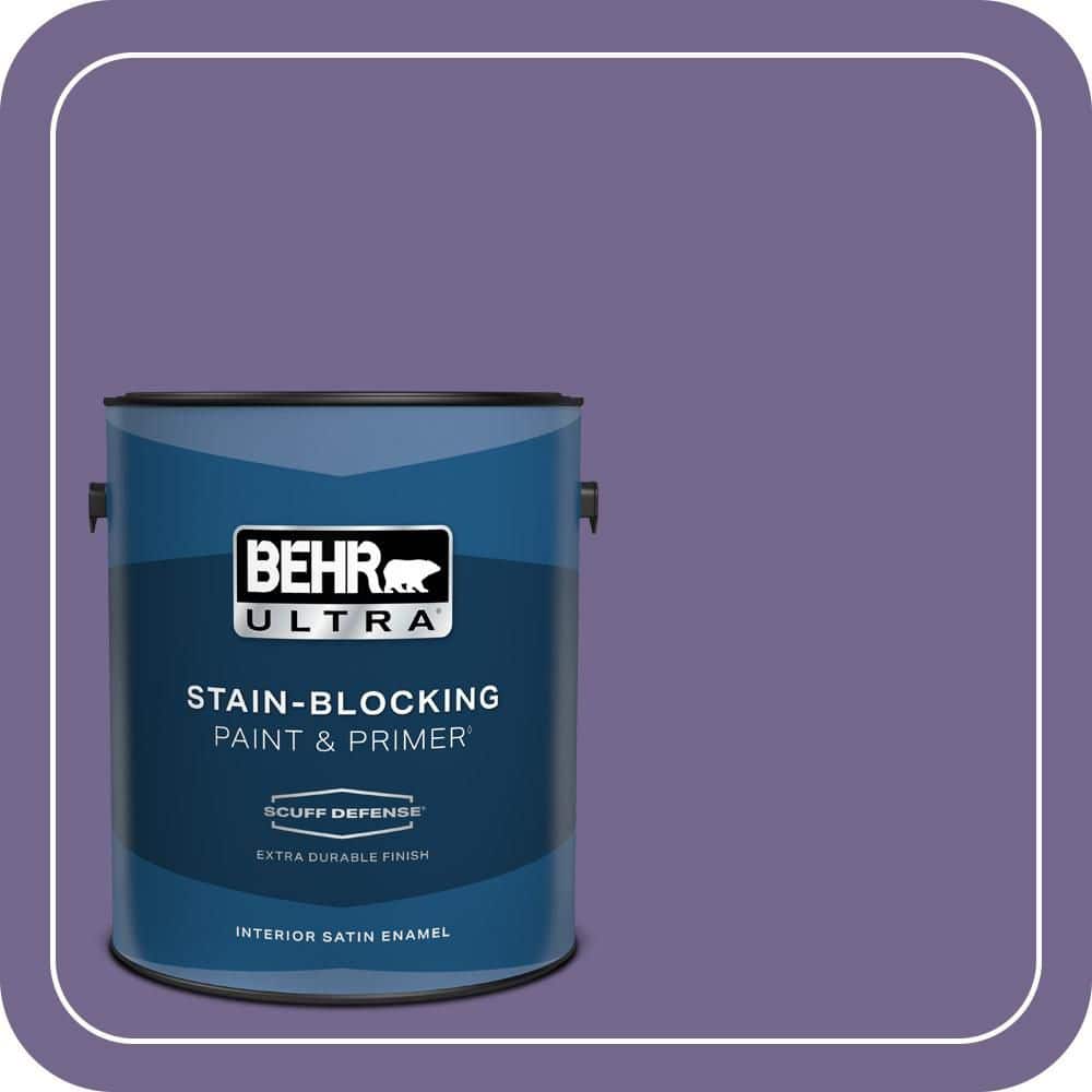 BEHR ULTRA 1 gal. #MQ5-41 Violet Vixen Extra Durable Satin Enamel Interior Paint & Primer