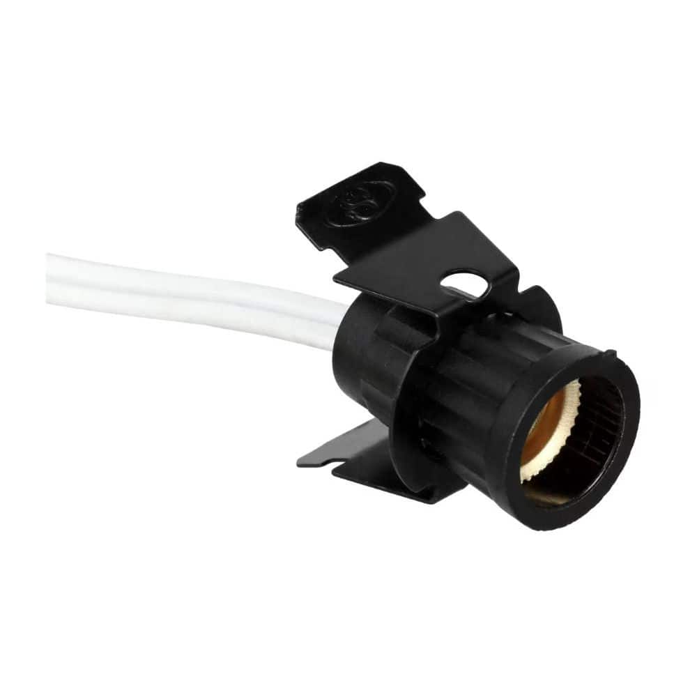Bel Air Lighting 72 in. White Cord Set with Snap-In Pigtail Candelabra Base Lamp Socket and In-Line On/Off Rotary Cord Switch (3)