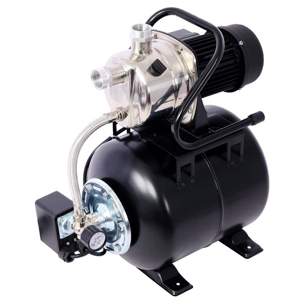 Unbranded 1. 6HP Shallow Well Pump with Pressure Tank, garden water pump, Irrigation Pump, Automatic Water Booster Pump